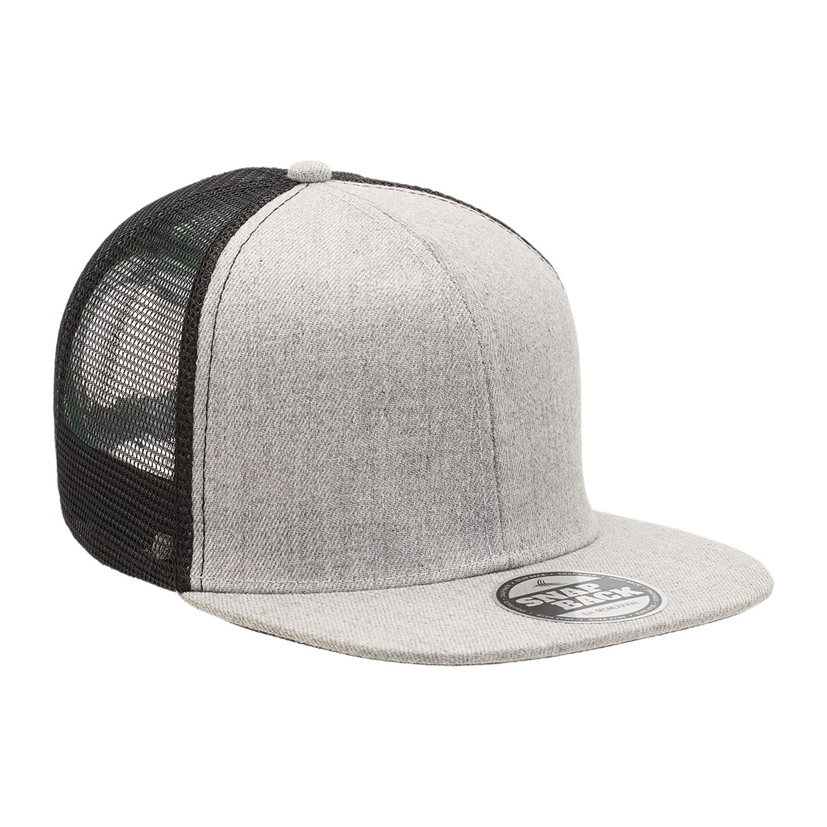 Heathered Flat Peak Trucker